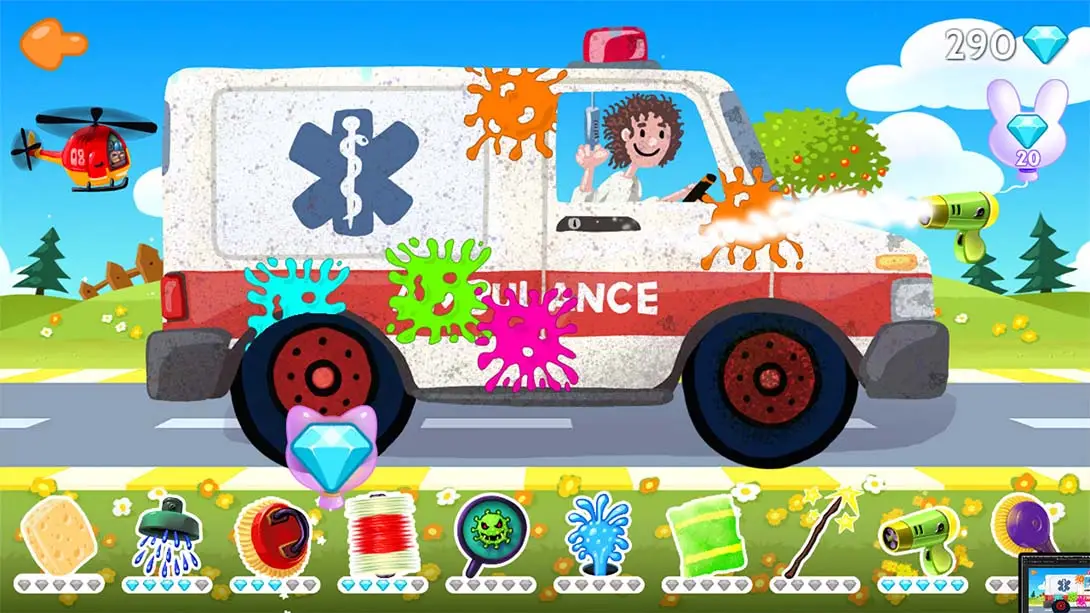 图片[1]-[Switch]有趣的洗车 – 儿童和幼儿的卡车和汽车游戏车库Funny Car Wash – Trucks & Cars Game Garage for Kids &-梦境潮玩-mjcw