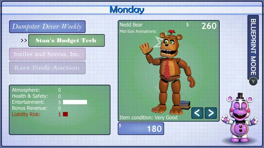 图片[1]-[Switch]玩具熊五夜后宫披萨店 Freddy Fazbears Pizzeria Simulator-梦境潮玩-mjcw
