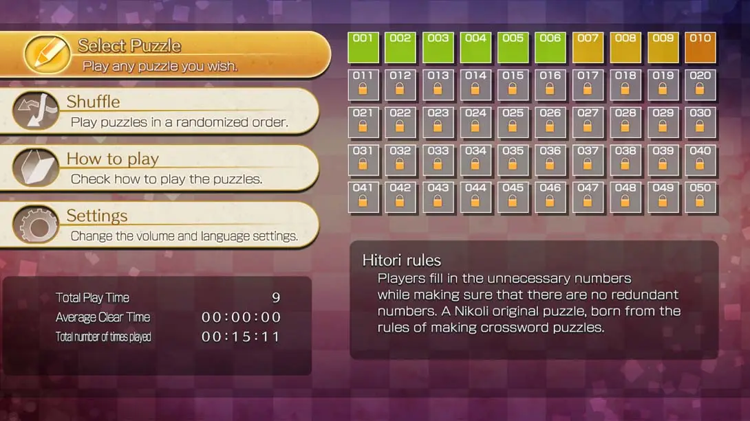 图片[1]-[Switch]Puzzle by Nikoli S Hitori-梦境潮玩-mjcw